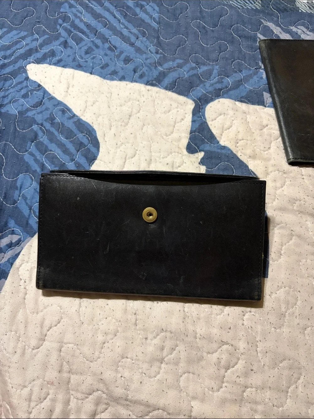 Coach Black Leather Men's Zip Wallet with Exterior Pocket